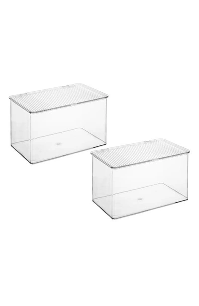 Sorbus Large 2-pack Storage Bins With Lids In Clear