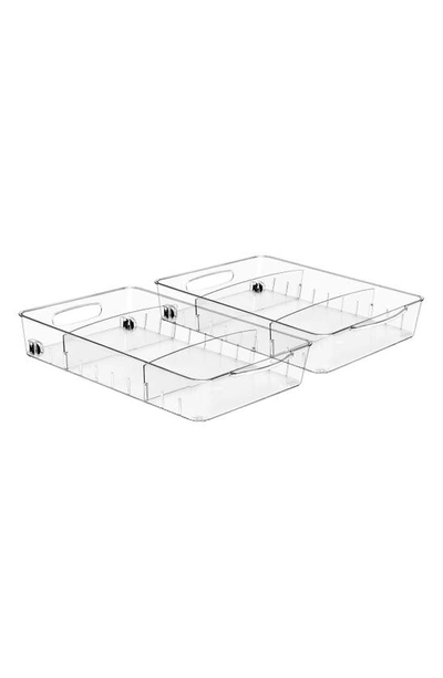 Sorbus Large 2-pack Fridge Storage Bins On Wheels In Clear