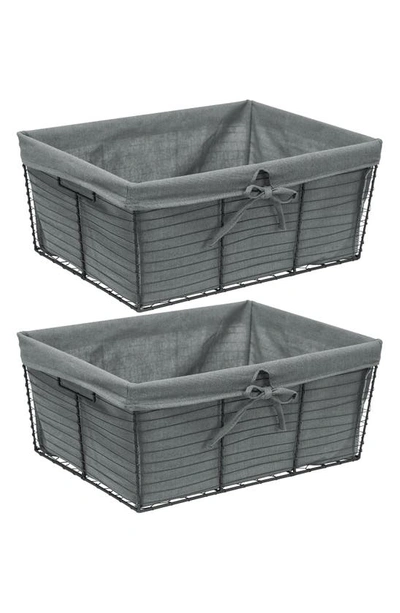 Sorbus 2-pack Wire Storage Baskets In Grey