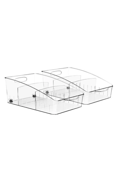 Sorbus Large 2-pack Fridge Storage Bins On Wheels In Clear