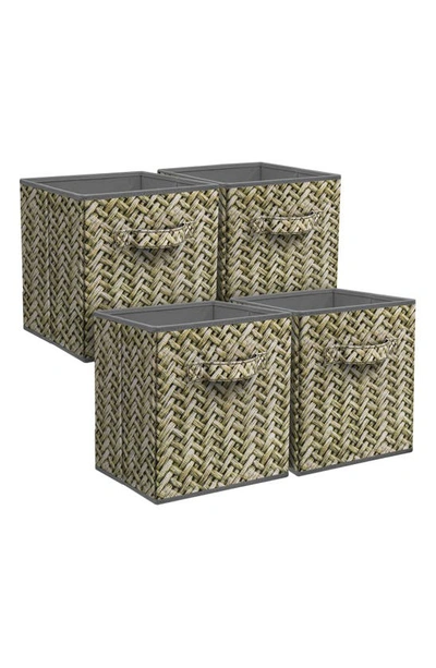 Sorbus Set Of 4 Storage Bins In Woven Gray