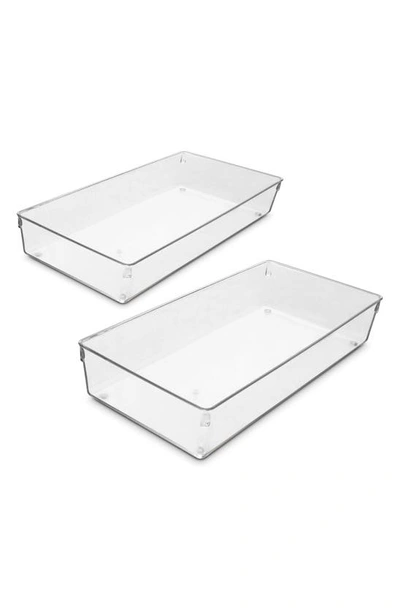 Sorbus Large 2-pack Storage Bins In Clear