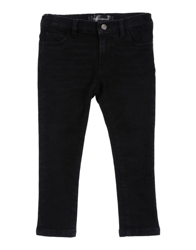 Dolce & Gabbana Denim Trousers In Black