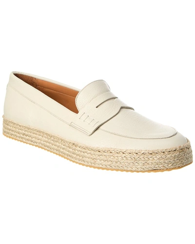 Aquatalia Fabrizio Weatherproof Leather Loafer In White