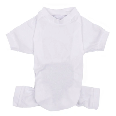 Leveret Dog Cotton Pajamas Solid Color In White