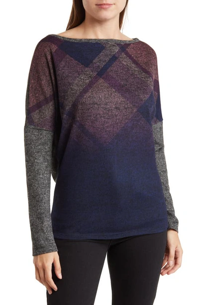 Go Couture Boat Neck Pullover In Beetroot Purple