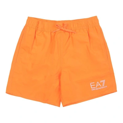 Ea7 Kids' Orange Swim Shorts