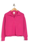 Industry Republic Clothing Collared Scuba Sweater In Rosa