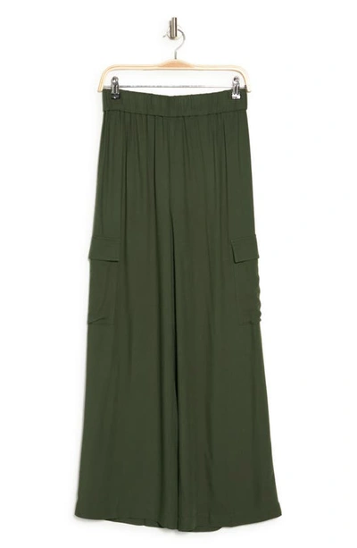 Melrose And Market Pull-on Cargo Pants In Olive Sarma