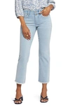 Nydj Marilyn Frayed Two-button Ankle Straight Leg Jeans In Westminster