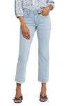 Nydj Marilyn Frayed Two-button Ankle Straight Leg Jeans In Haley