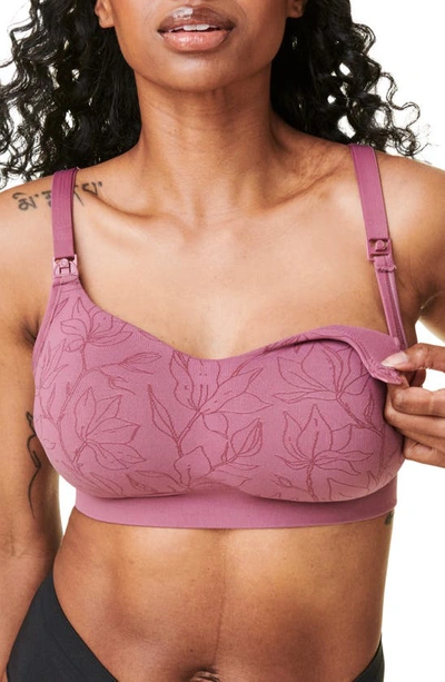 Bravado Designs Intrigue Nursing Bra In Berry Jacquard