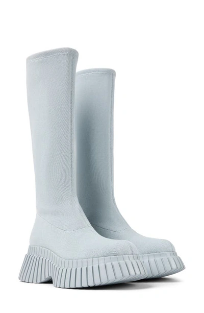 Camper Bcn Tall Sock Boot In Light Pastel Grey