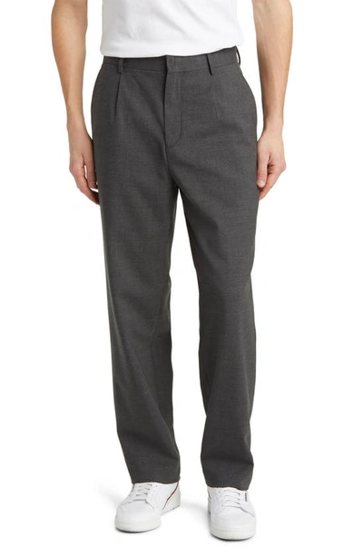 Reigning Champ Ivy Pleated Stretch Wool Trousers In Hcarbon
