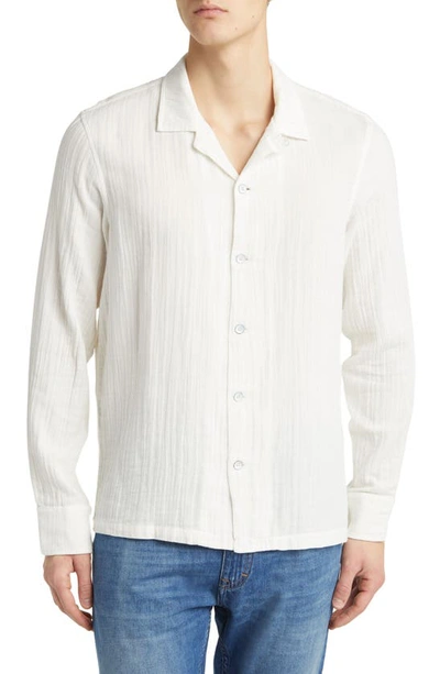 Rag & Bone Avery Resort Gauze Button-up Shirt In White