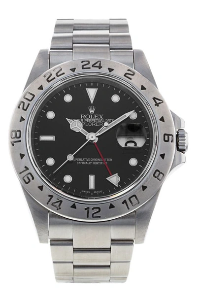 Watchfinder & Co. Rolex  2004 Explorer Ii Automatic Bracelet Watch, 40mm In Silver/ Black
