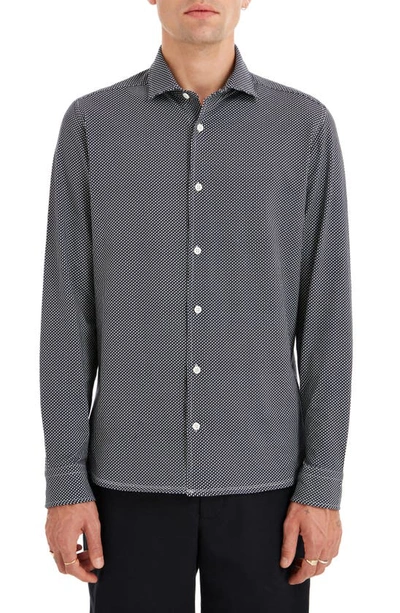 Sealskinz Hempnall Performance Organic Cotton Button-up Shirt In Navy/ Cream