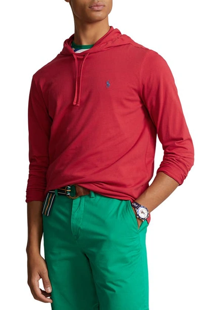 Polo Ralph Lauren Cotton Jersey Hoodie In Post Red/ C7532