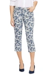 Nydj Chloe Capri Side Slit Jeans In Forest Lagoon