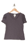 Industry Republic Clothing Ruched Short Sleeve T-shirt In Grey