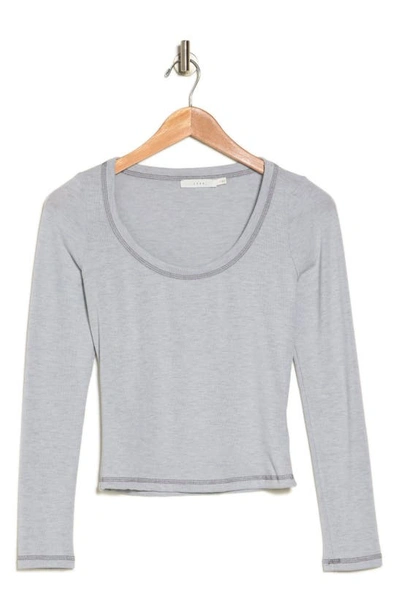 Lush Butter Soft Long Sleeve Top In Pale Grey