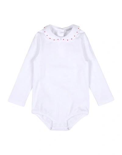 Dolce & Gabbana Newborn Girl Baby Bodysuit White Size 3 Cotton, Elastane