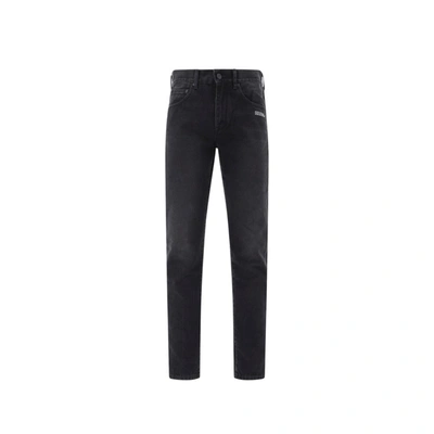 Off-white Cotton Denim Jeans In Black