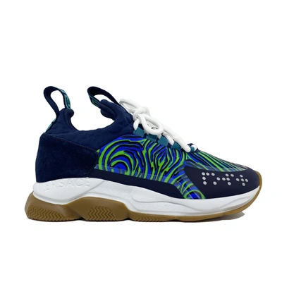 Versace Chain Reaction Sneakers In Blue