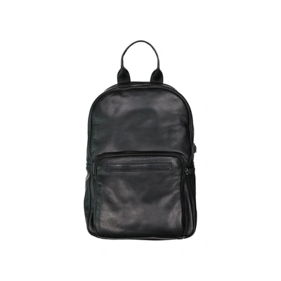 A. Testoni' Leather Backpack In Black