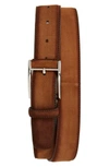 Magnanni Antidifu Wrapped Buckle Suede Belt In Cognac
