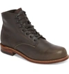 Wolverine '1000 Mile' Plain Toe Boot In Charcoal