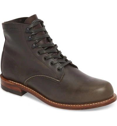 Wolverine '1000 Mile' Plain Toe Boot In Charcoal