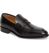 Florsheim Imperial Venucci Apron Toe Penny Loafer In Black Leather