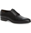 To Boot New York Dwight Plain Toe Derby In Black Textured Leather