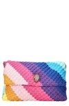 Kurt Geiger Xxl Kensington Crochet Shoulder Bag In Pink Multi