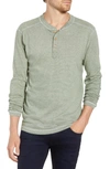 Vintage 1946 Microstripe Long Sleeve Henley In Mushroom