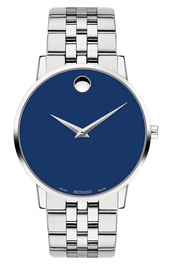 movado museum classic blue dial