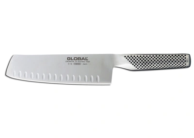 Global 7 Inch Vegetable Knife, Hollow Ground In Metallic