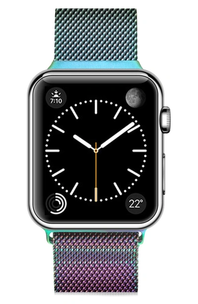 Casetify Stainless Steel Mesh Apple Watch Strap In Iridescent