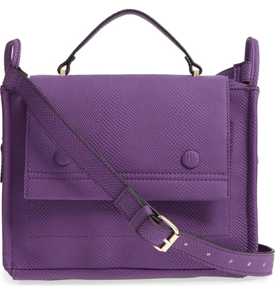 Danielle Nicole Nolan Faux Leather Crossbody Bag - Purple In Purple Snake