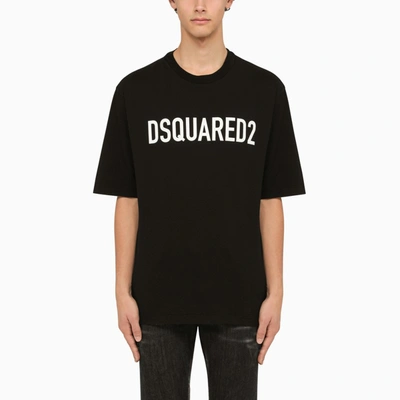 Dsquared2 Black Crew-neck T-shirt With Logo