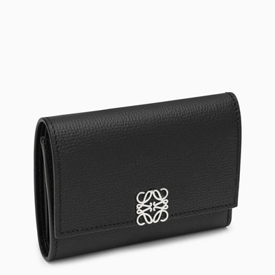 Loewe Black Wallet In Grained Leather