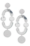 Jcrew Smile Dot Earrings In Metallic Silver