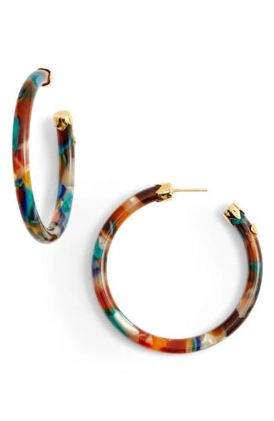 Gas Bijoux Rainbow Mix Open Hoop Earrings In Vintage