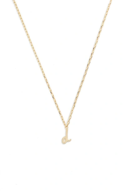 Kate Spade One In A Million Initial Pendant Necklace In D-gold