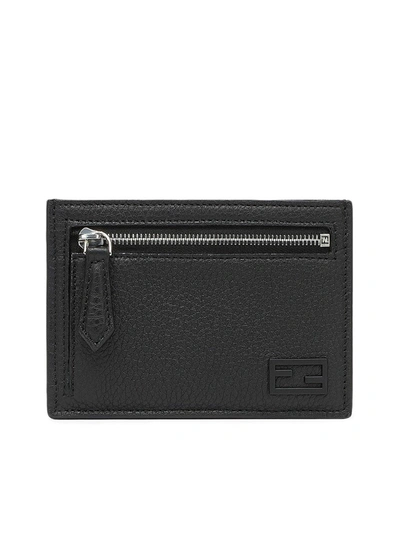 Fendi Black Leather Card Holder