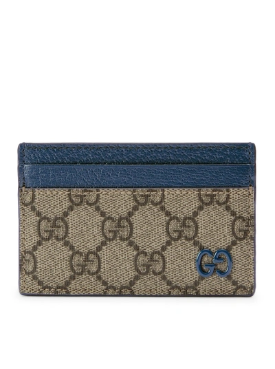 Gucci Card Holder With Dd Detail In Nude & Neutrals