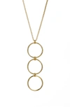 Argento Vivo Rings Pendant Necklace In Gold