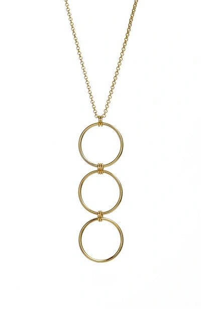 Argento Vivo Rings Pendant Necklace In Gold