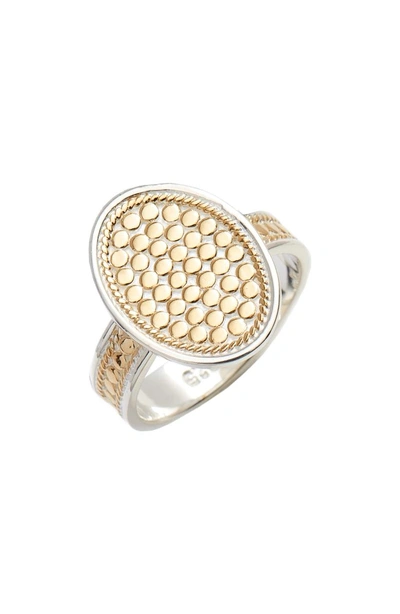 Anna Beck Oval Skinny Band Ring In Gold